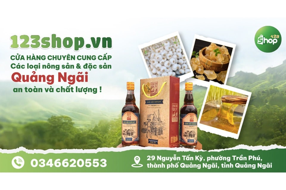 123shop.vn - Cửa hàng chuyên cung cấp các loại nông sản và đặc sản Quảng Ngãi an toàn và chất lượng