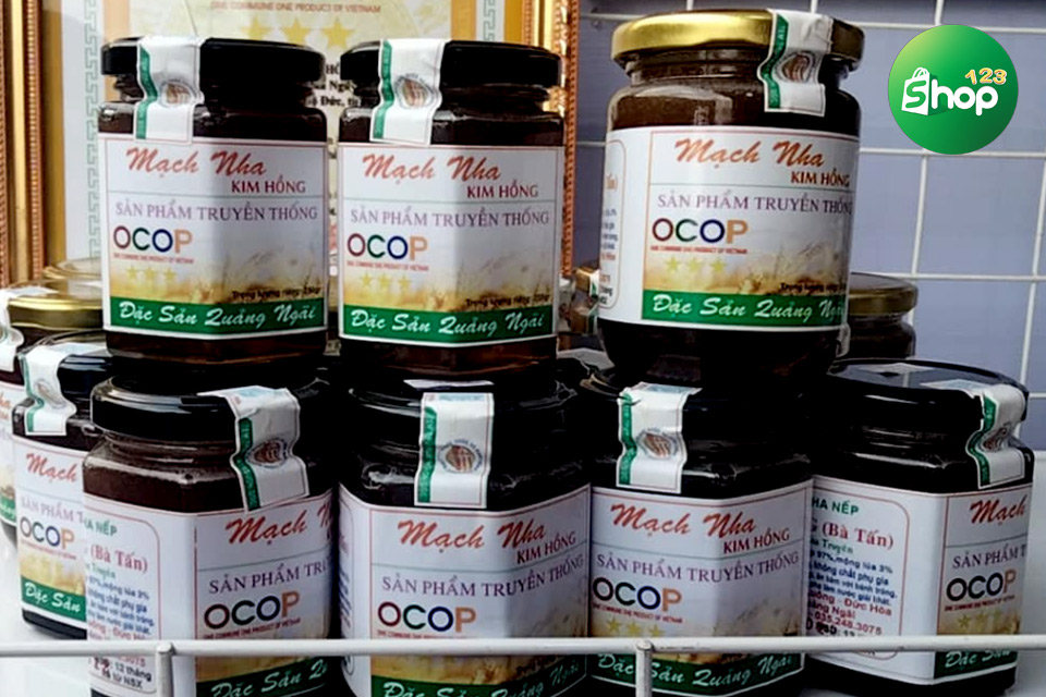 Mạch nha Kim Hồng thương hiệu nổi tiếng trong dòng mạch nha Quảng Ngãi