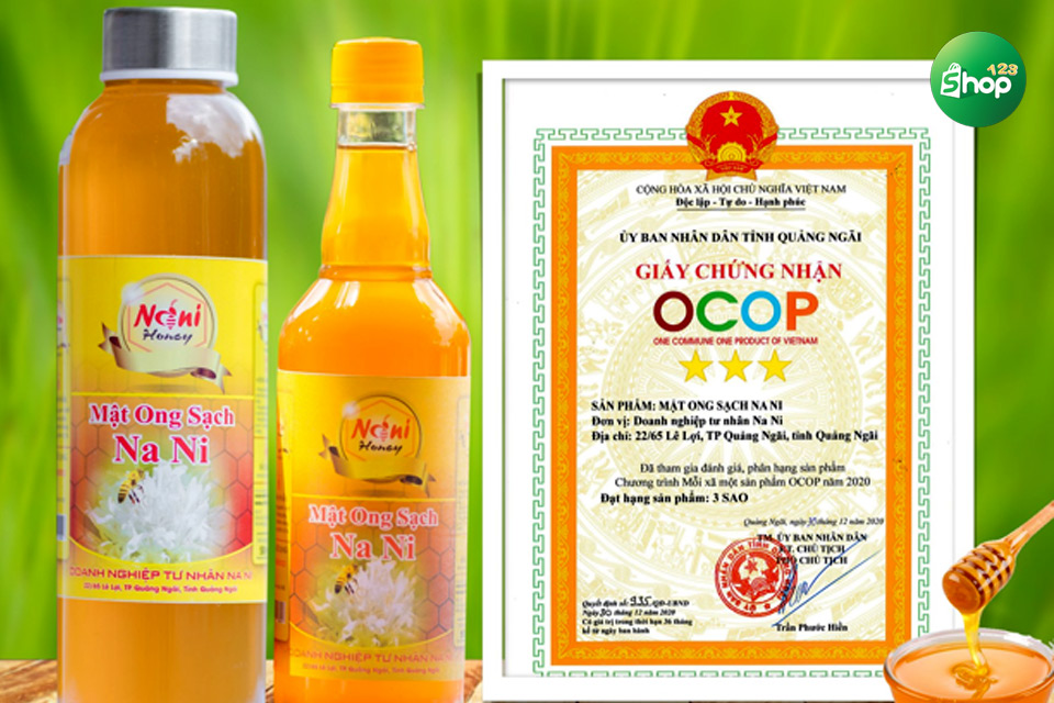 Sản phẩm mật ong sạch Nani được chứng nhận là sản phẩm Ocoop